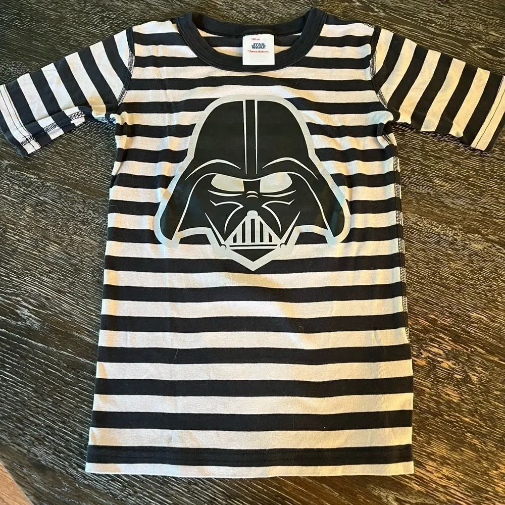 Hannah Andersson Star Wars Darth Vader Striped Shirt sz 150 or US 12 EUC
